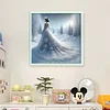 Snow Dress Girl-11CT Stamped Cross Stitch 45*45cm