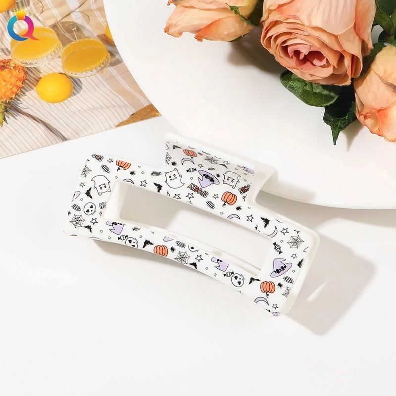 Halloween Minimalist Classic Style Women’s Spider Web Skull Plastic Hair Claws