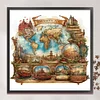 World Map-11CT Stamped Cross Stitch 60*60cm/23.62*23.62in(Big Size)