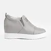 Women Faux Suede Wedge heel Sneakers Slip on Breathable Shoes