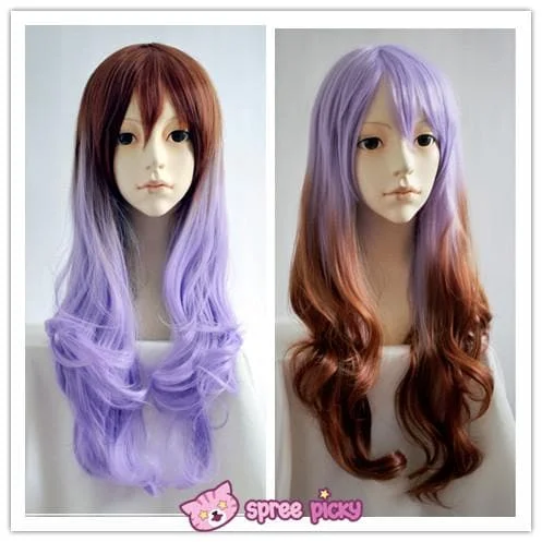 Lolita Brown/Purple Mixed Color Long Wig SP152049