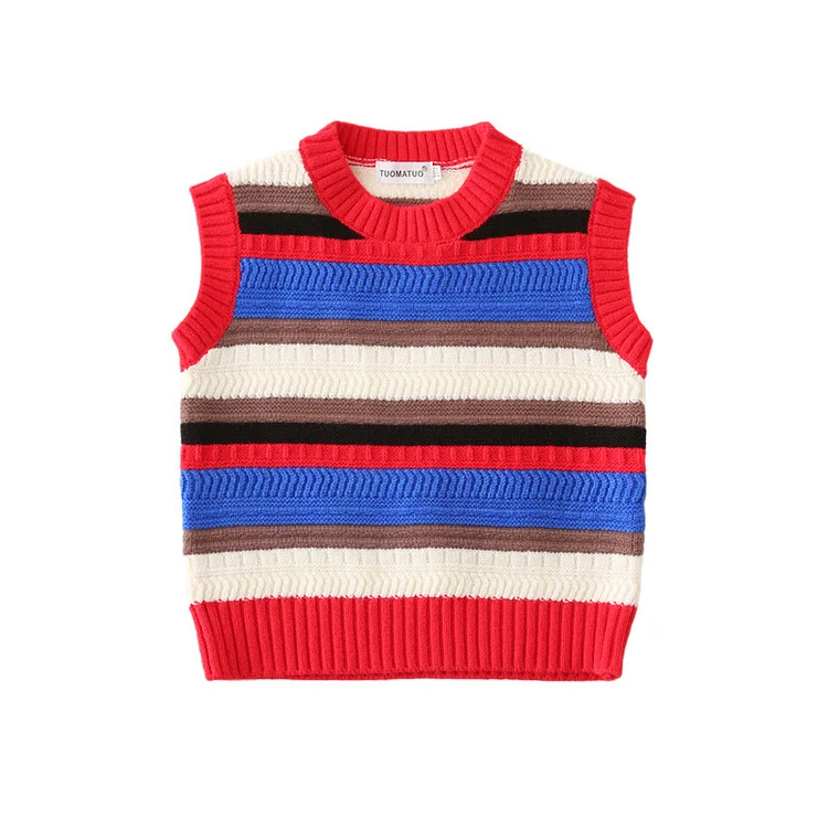 Family Matching Multicolor Knitted Vest