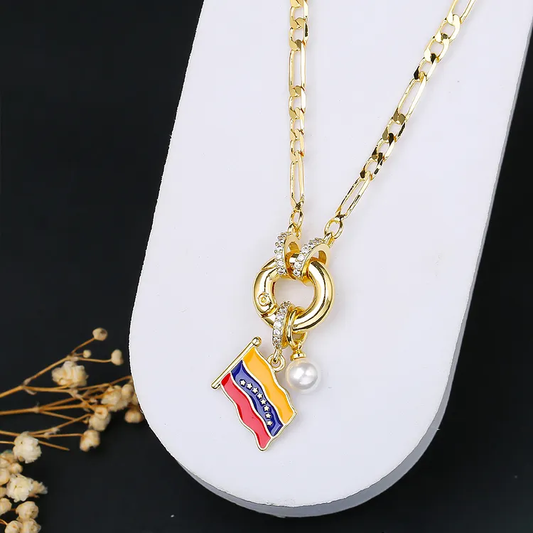 Venezuela Map Inspired Pendant Necklace