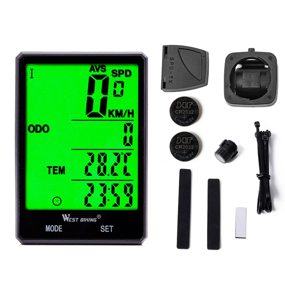 

WEST BIKING Bicycle Computer MTB Bike Wireless/Wired Speedometer Odometer, 501 Original