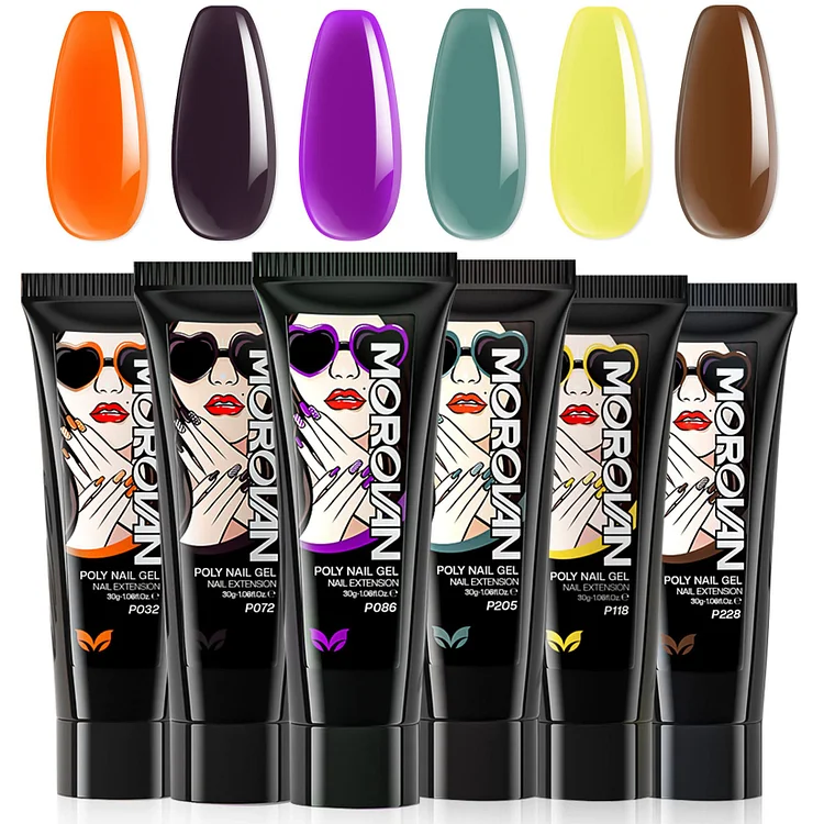 Witch's Castle - 6 Colors 15ml Poly Nail Gel Set