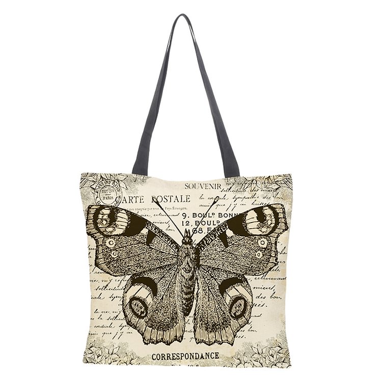 【ONLY 1pc Left】Butterfly Linen Tote Bag