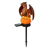 Resin Guardian Solar Garden Stake Light Waterproof Outdoor Figurine