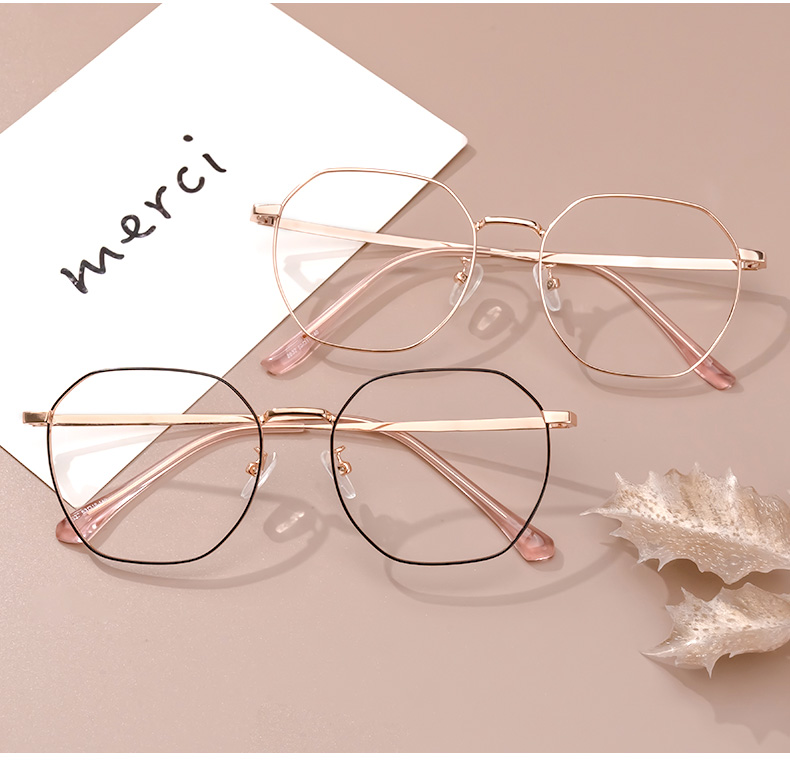 Lilly Rosa-Gold Geometrisch Brille