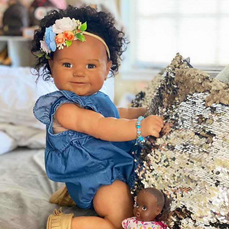  20'' Kynlee Realistic African American Black Reborn Baby Girl Toddler Dolls - Reborndollsshop.com®-Reborndollsshop®