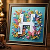 Butterfly Flower H 5D Partial Drill DIY Diamond Painting Kit 30*30cm