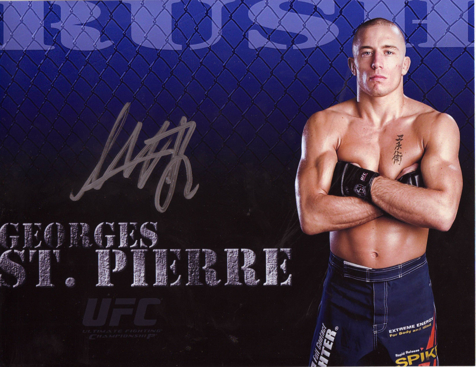 GEORGE ST PIERRE UFC AUTOGRAPH SIGNED PP Photo Poster painting POSTER