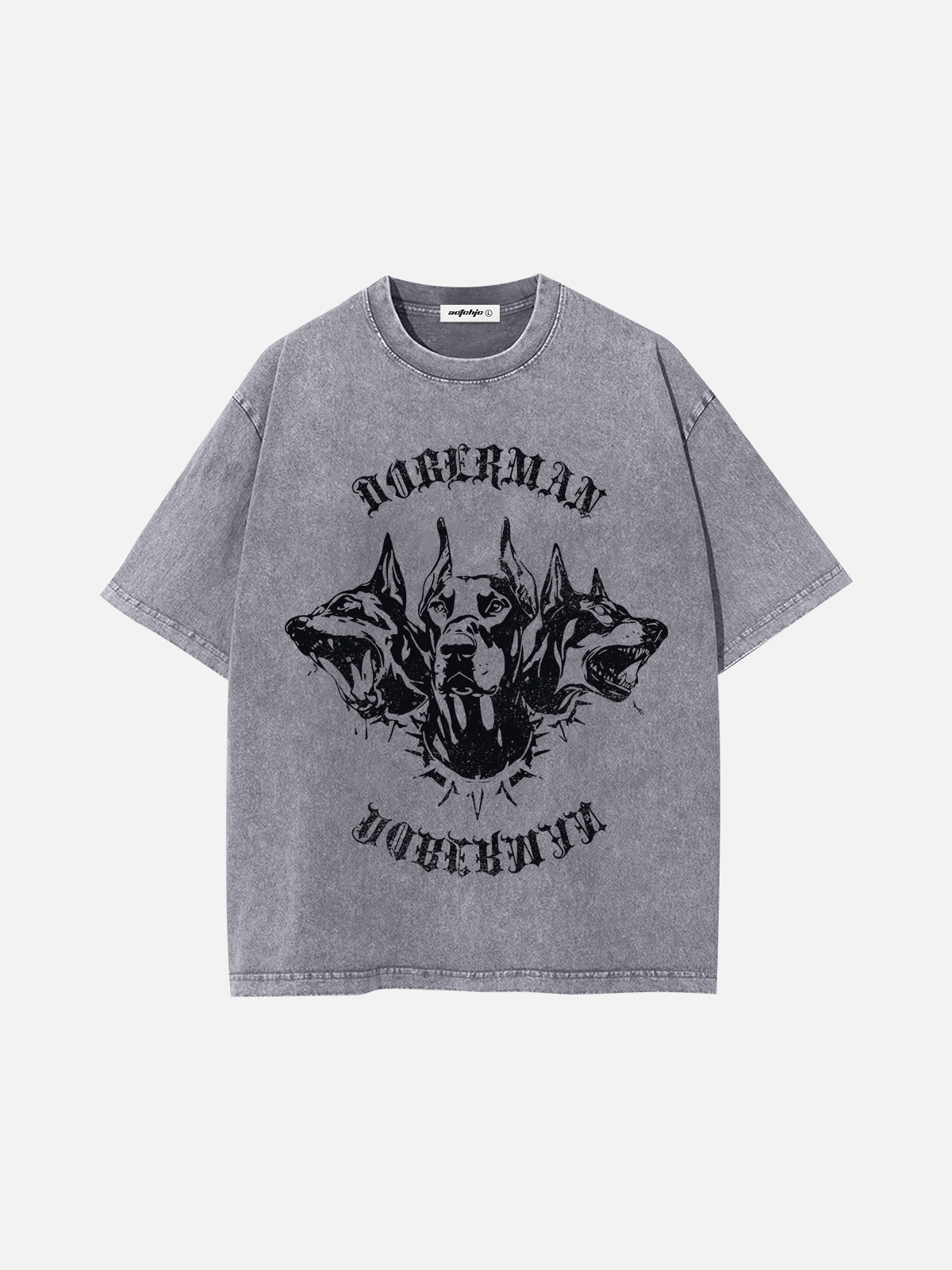 Grey Act Chic Washed Doberman Graphic Tee Front