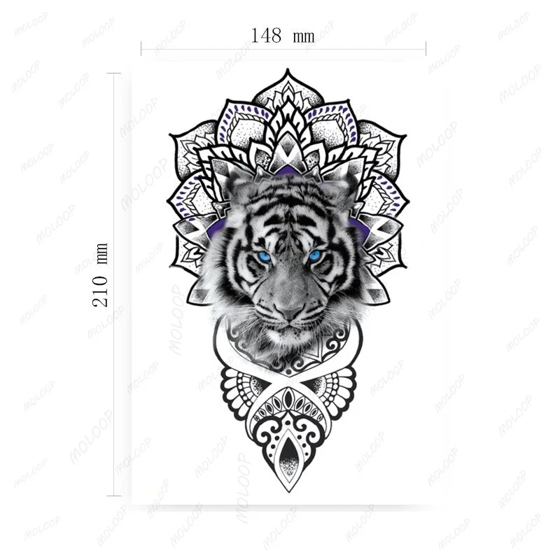 Clock Gears Tattoos Stickers Fake Fragmented English Letters Waterproof Temporary Tattoo for Women Men Black Cool Totem Tatoo