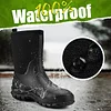 Men's rubber boots Neoprene insulated rain boots with steel handles, waterproof mid-tube calf hunting boots
