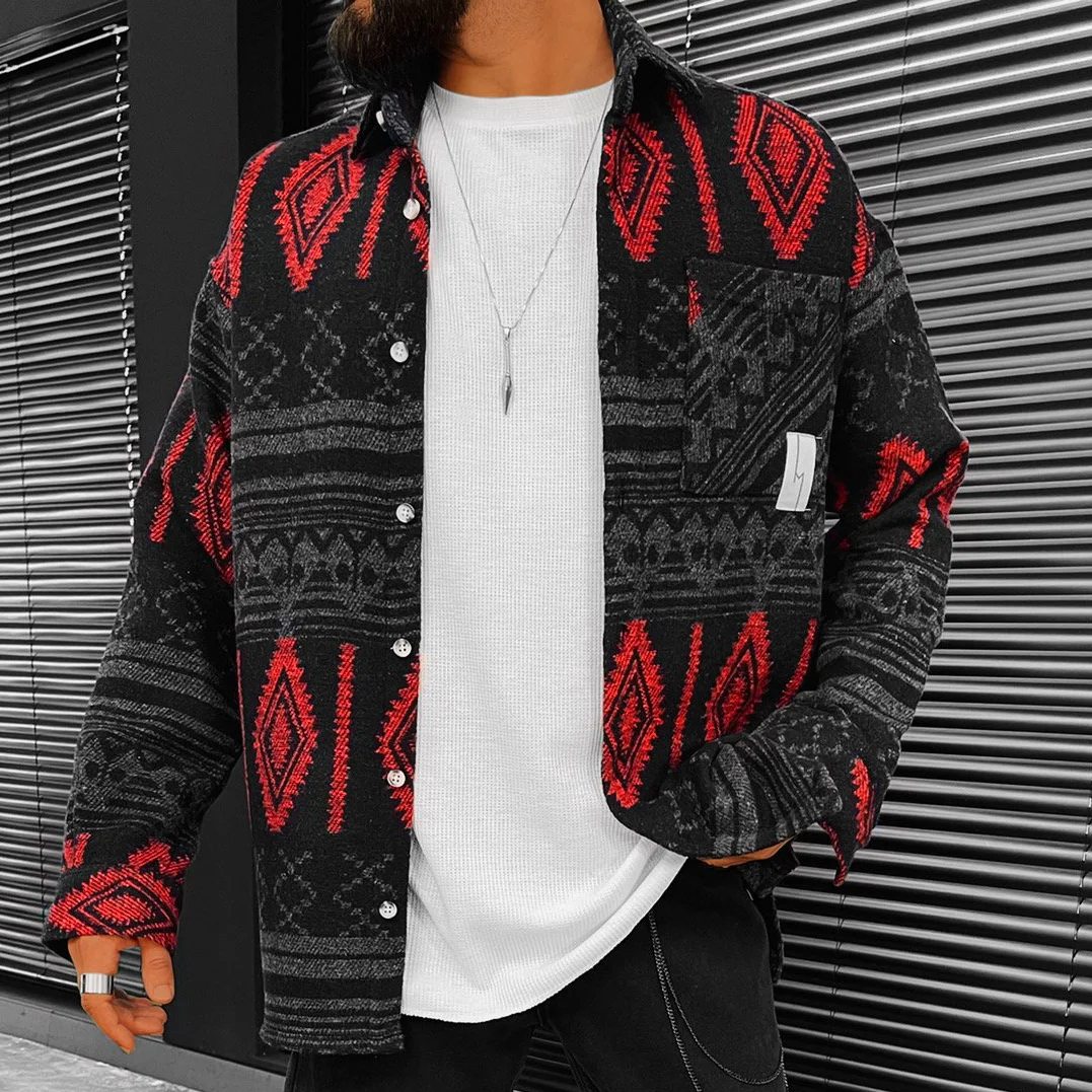 Ethnic Shirt Jacket-barclient