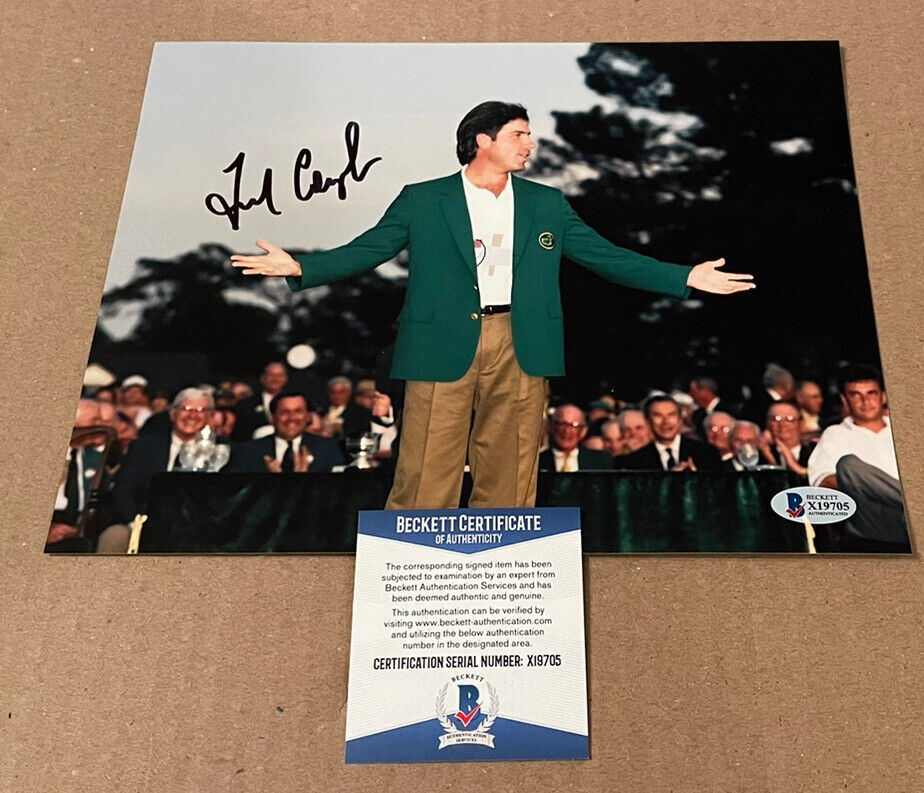 FRED COUPLES SIGNED 1992 MASTERS 8X10 Photo Poster painting BECKETT CERTIFIED BAS #9