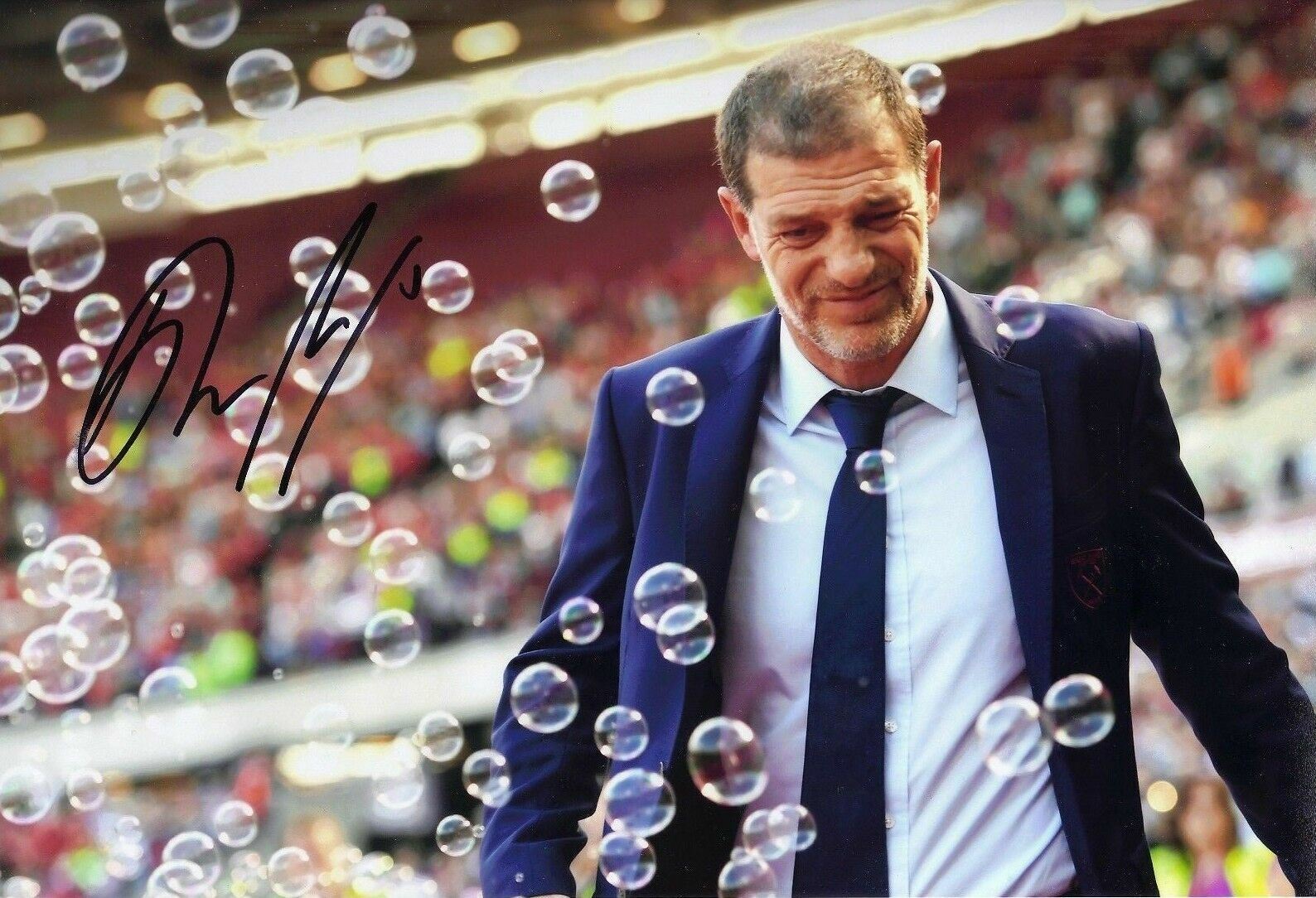 Slaven Bilic SIGNED 12X8 Photo Poster painting West Ham United F.C. Genuine AFTAL COA (9088)