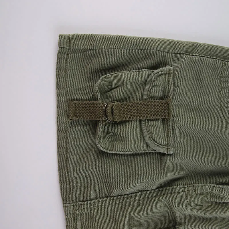 Multi Pocket Cargo A-line Skirt