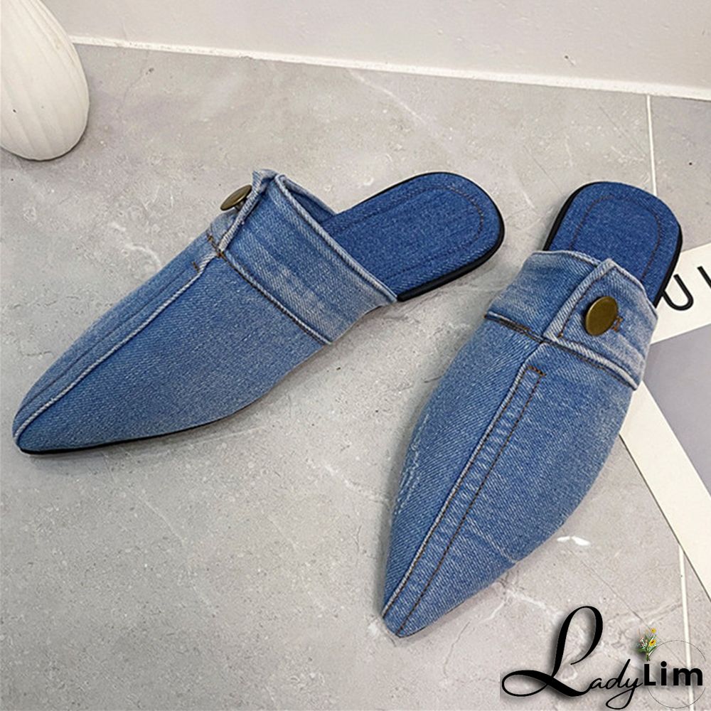 Deep Blue Fashion Casual Patchwork Pointed Comfortable Shoes