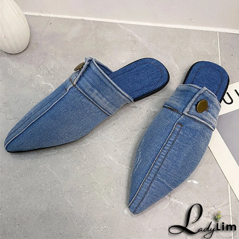 Deep Blue Fashion Casual Patchwork Pointed Comfortable Shoes