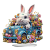 Diamond Painting Easter Egg Car Rabbit Table Top Ornament Kits