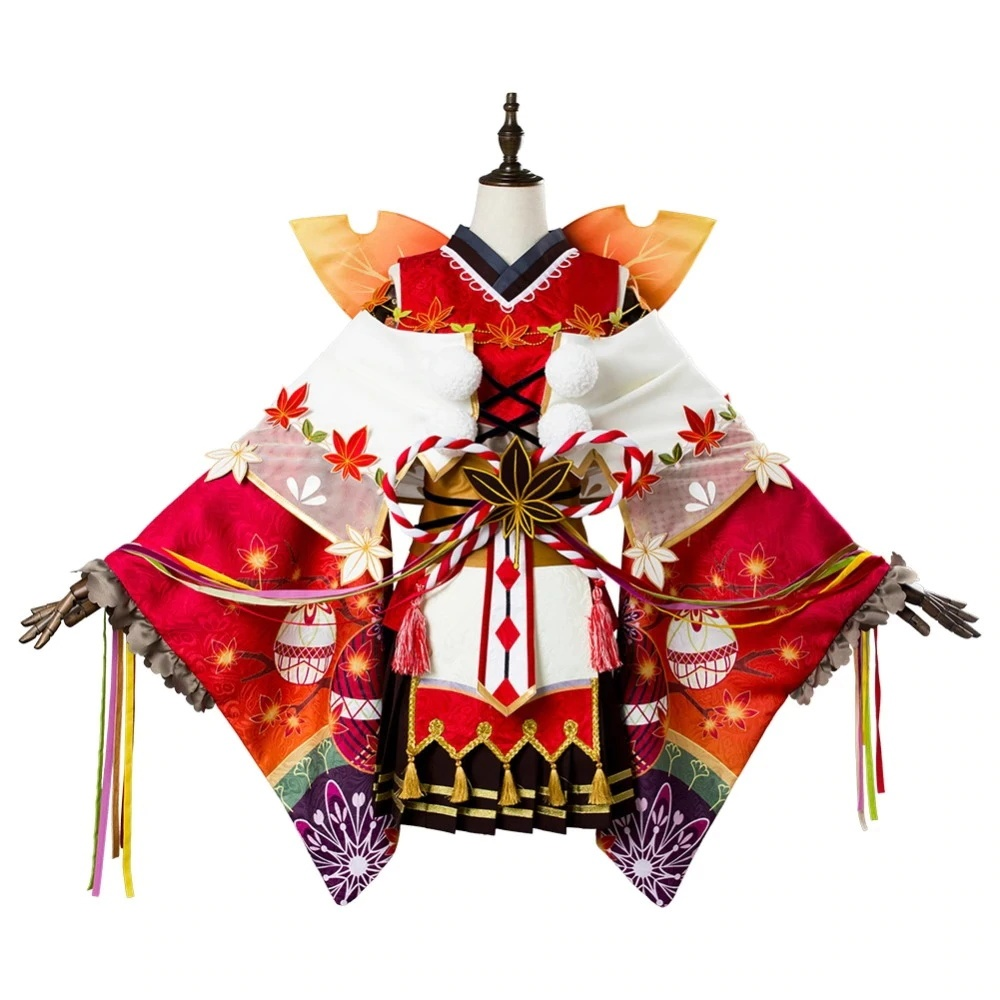 Love Live Chika Takami Aqours Maple Leafs Ver Kimono Dress Cosplay Costume