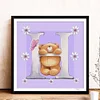 Diamond Painting-DIY Full Round Drill Bear Letter