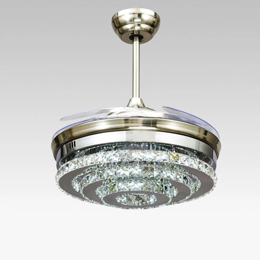 LED Modern Crystal Acrylic Pendant Fan LED Lamp.LED Light.Pendant Lights.LED Pendant Light.Pendant Lamp For Foyer Bedroom