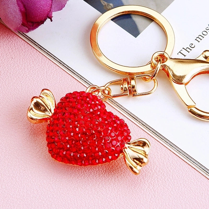 Cute Heart Shape Zinc Alloy Valentine’s Day Women’s Keychain