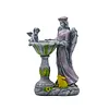 Solar Powered Garden Statue with RGB Light Hand Paint Lawn Ornament Waterproof Solar Fairy Decoration Statue for Patio Lawn Yard Outdoor Decor