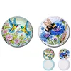 DIY Diamond Art Portable Cosmetic Mirror Round Diamond Painting Crafts (Insect)