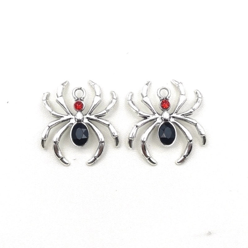 1 Piece Zinc Alloy Rhinestones Spider Pendant Jewelry Accessories