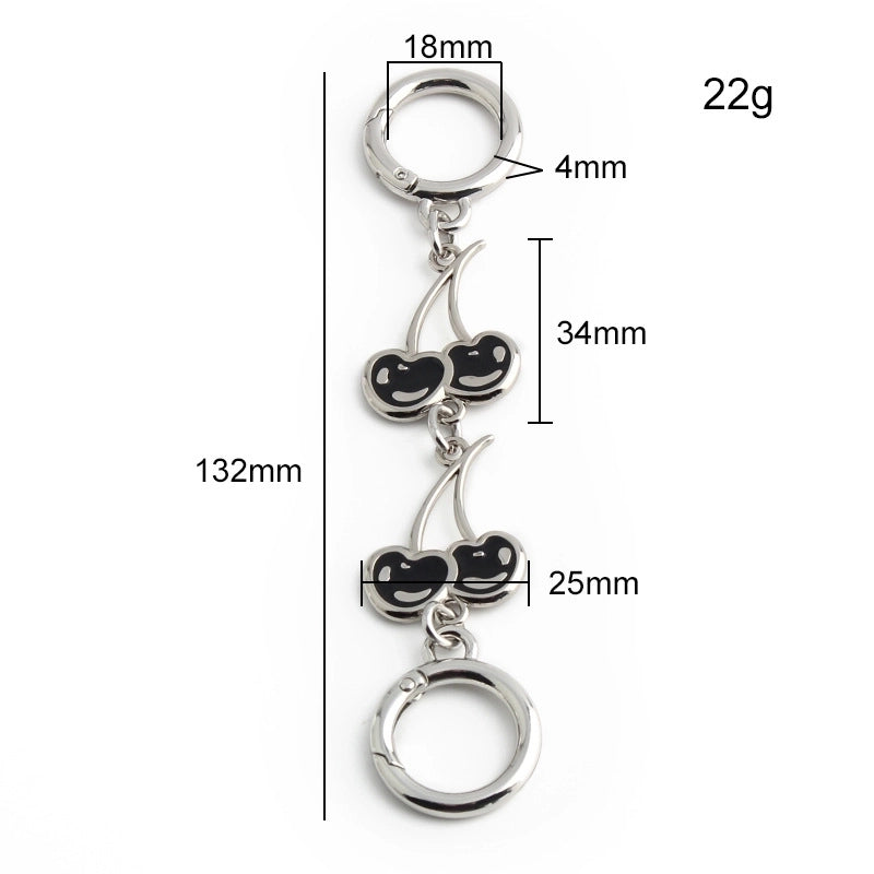 In Stock Cherry Color-free Extension Chain Cocoa Pool Shoulder Strap Old Flower Mini Women’s Bag Strawberry Decoration Replacement Chain