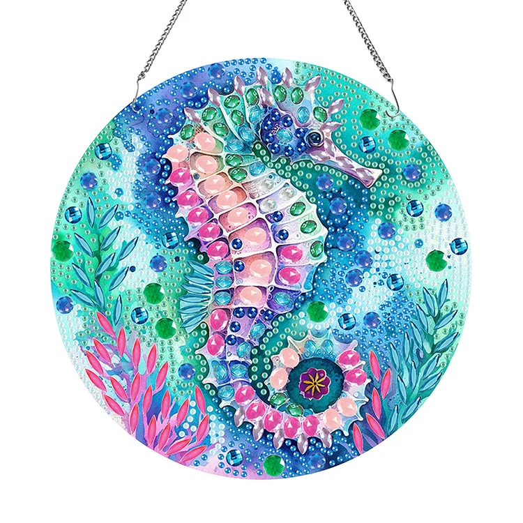 Acrylic Diamond Art Hanging Pendant Colorful Animal Diamond Painting Home Decor