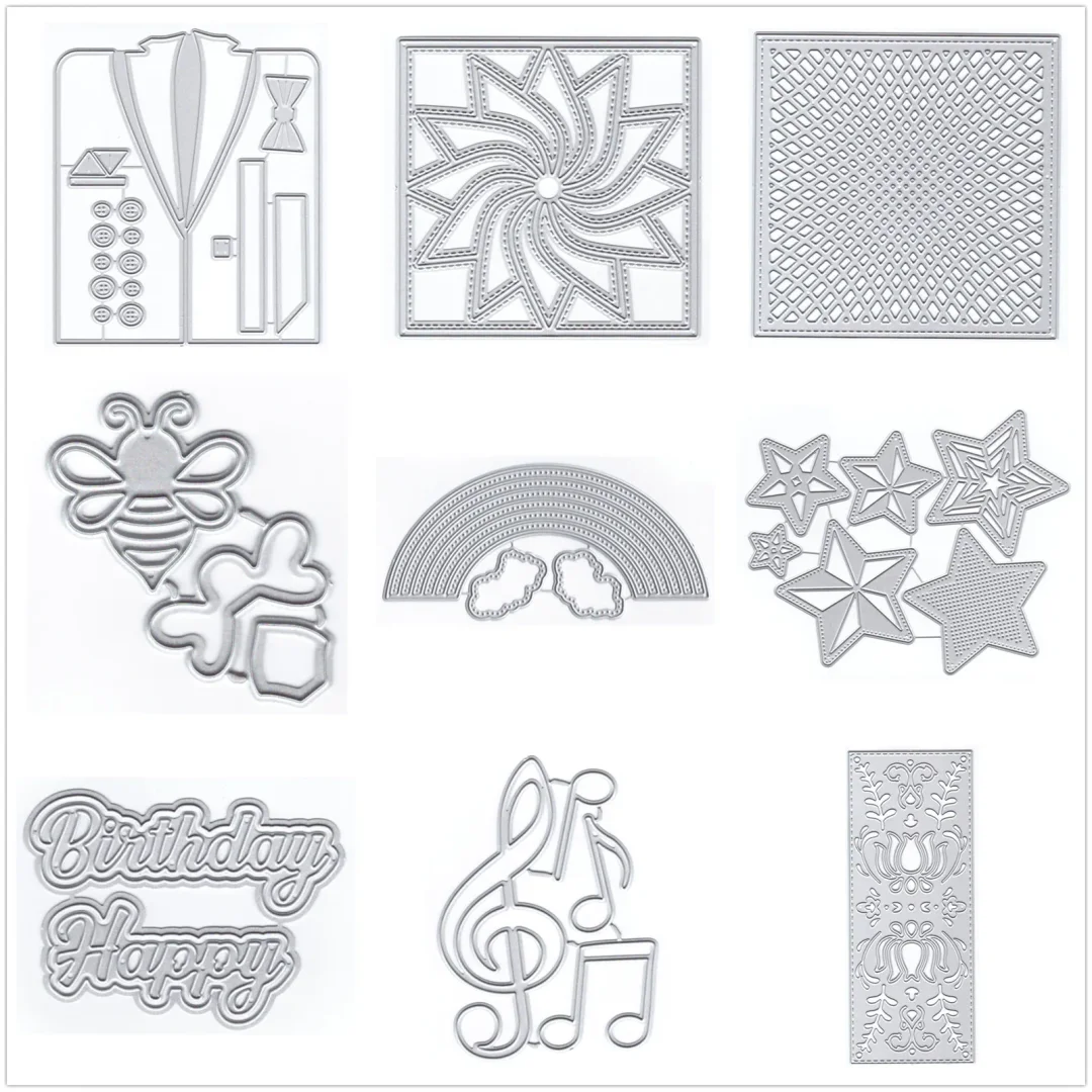 Nigikala Styles) English Words Metal Cutting Dies for Card Making Paper Embossing Die Cuts Sets Album 2024 New Templates Stencils