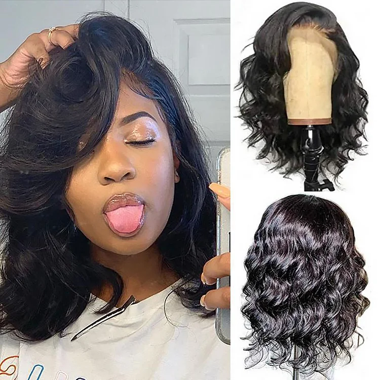 Brazilian Human Hair 360 Lace Wave Wigs Lady Wig