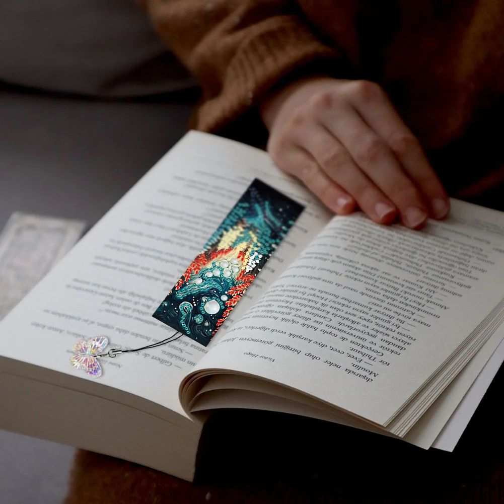 4Pcs Special Shape Forest Path DIY Diamond Painting Bookmarks Kits for Art Craft