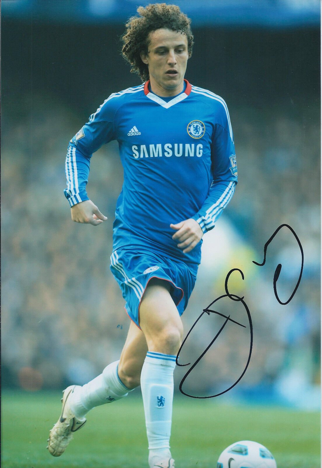 David LUIZ Signed Autograph 12x8 Photo Poster painting AFTAL COA Chelsea Premier League Genuine