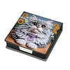 Animals Leather Diamond Art Note Box with 160 Sheets of Paper for DIY Art Craft