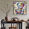 Diamond Painting -DIY Full Square Drill Colorful Patchwork Bear(35*35 CM)