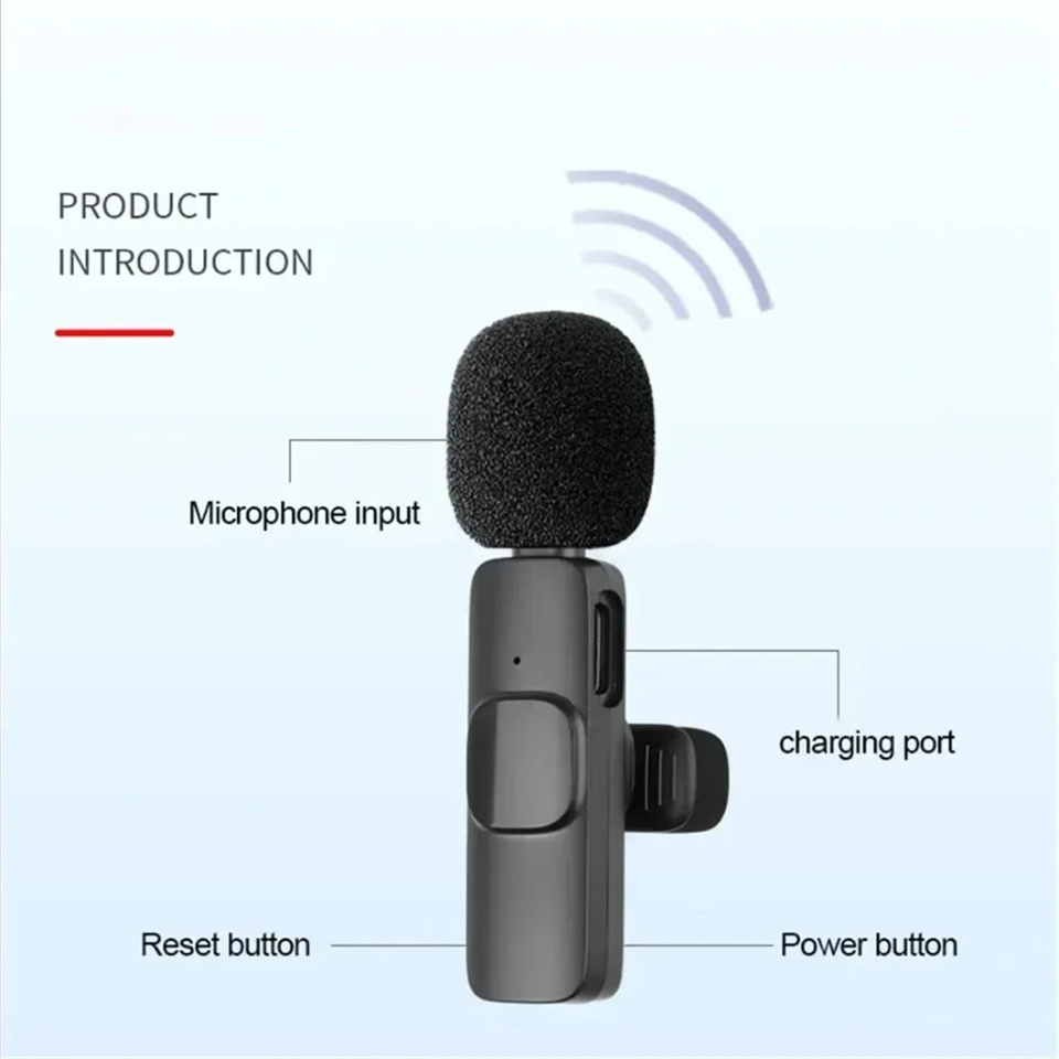 Likron Watches Likron Professional Wireless Lavalier Microphone System - Plug Play Lapel Mic for iPhone