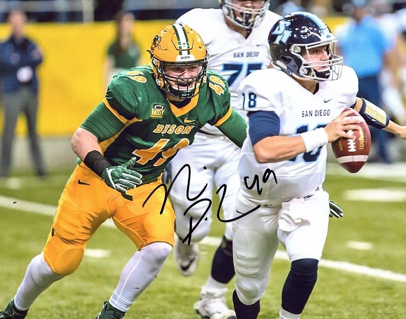 Nick Deluca North Dakota State Hand signed autographed 8x10 football Photo Poster painting