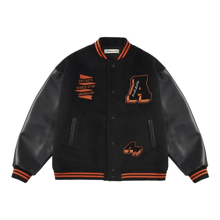Antidote Logo Embroidered Varsity Jacket