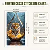 Tiger in Teardrop Globe-11CT Stamped Cross Stitch 40*70cm(Big Size) tapestrymarket