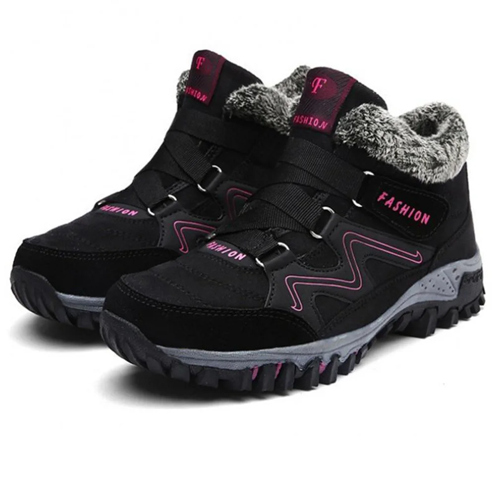 Meladen™ Winter women's snow boots warm flat heel short boots