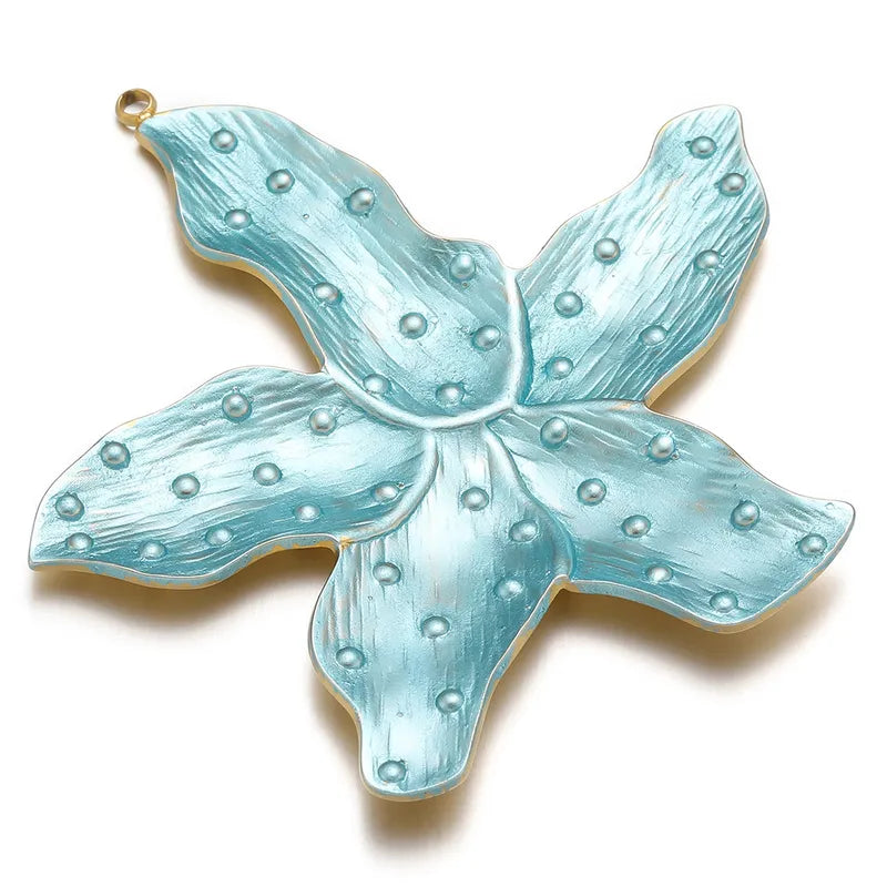 5 PCS/Package 60*60mm Hole 2~2.9mm 304 Stainless Steel Flower Pendant