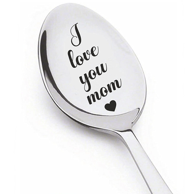 Fashion Letter Stainless Steel Spoon