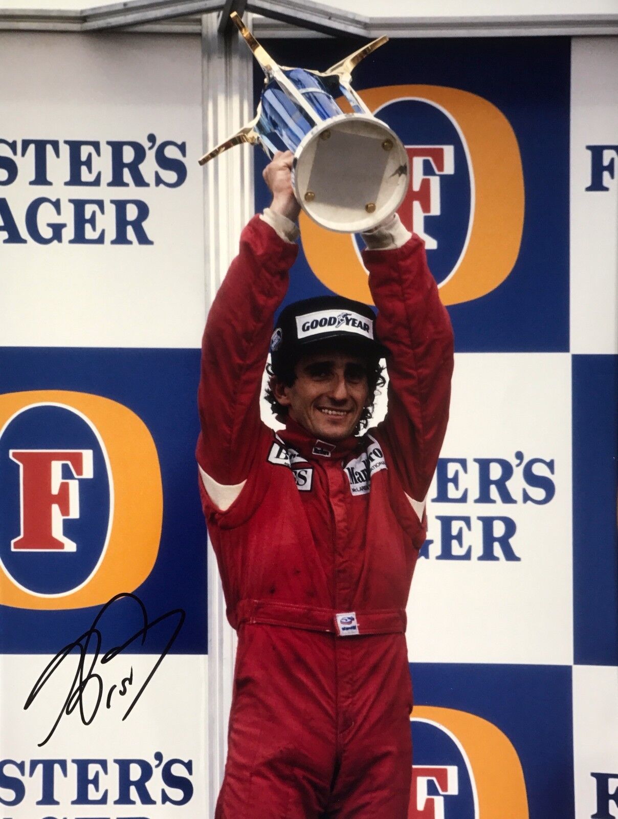 Alain Prost Hand Signed Marlboro McLaren F1 16x12 Photo Poster painting 9.