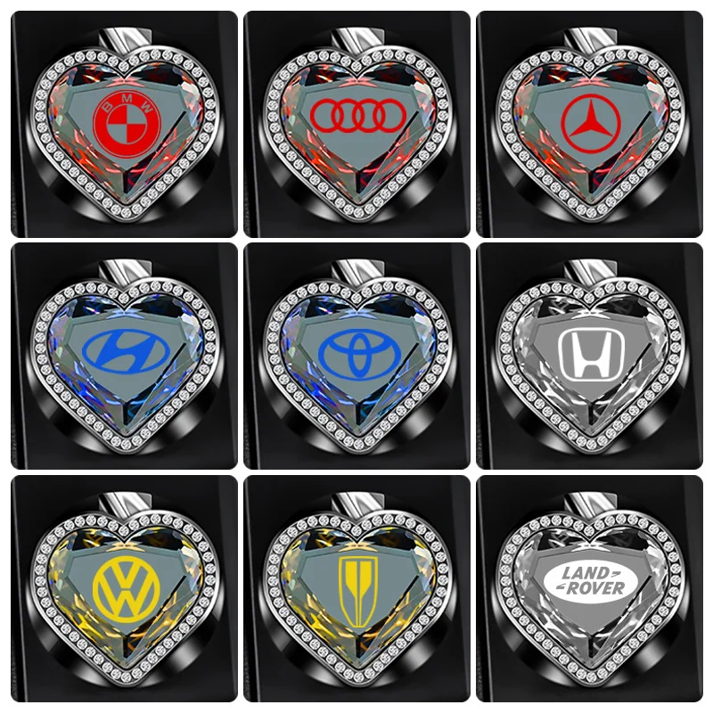 "Crystal Heart" car one-button start protective cover