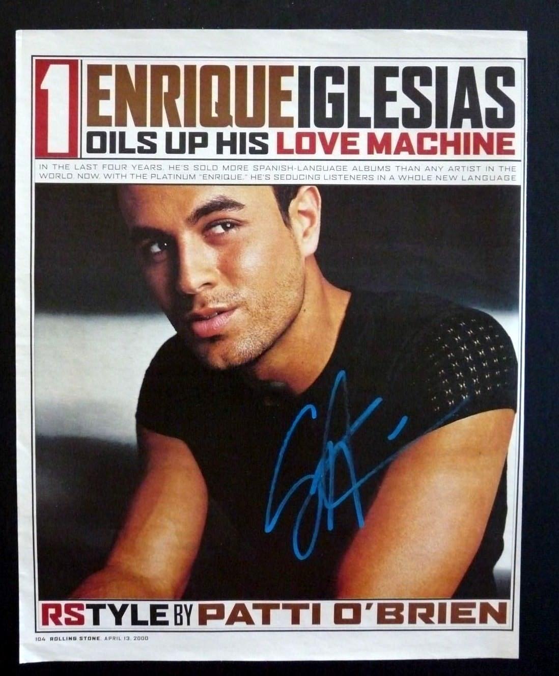 Enrique Inglesias Signed Autographed Magazine Page Photo Poster painting PSA BAS Guaranteed 1 F6